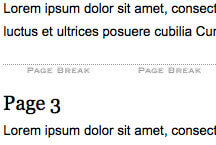 Styling CSS Print Page Breaks